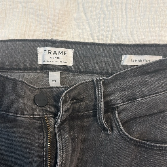 Frame Le High Flare jeans in faded black size 27 only worn once - Picture 3 of 3